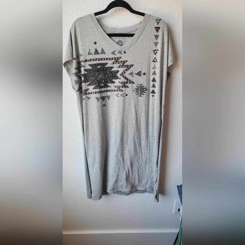 Double D Ranch Ivory Aztec Print Tunic - Picture 6 of 10